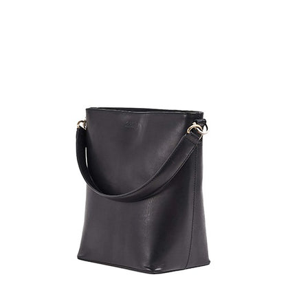 O MY BAG - BOBBI BUCKET BAG MAXI Black Classic Leather - WERTE FREUNDE