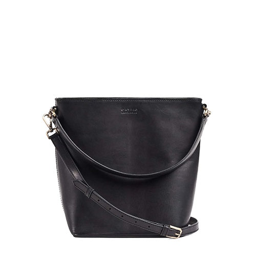 O MY BAG - BOBBI BUCKET BAG MAXI Black Classic Leather - WERTE FREUNDE