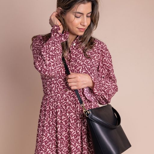 O MY BAG - BOBBI BUCKET BAG MAXI Black Classic Leather - WERTE FREUNDE