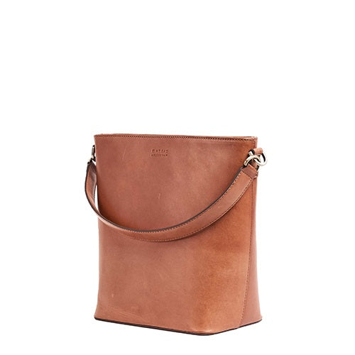 O MY BAG - BOBBI BUCKET BAG MAXI Cognac Classic Leather - WERTE FREUNDE