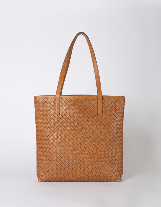 O MY BAG - Georgia Cognac woven classic leather - WERTE FREUNDE