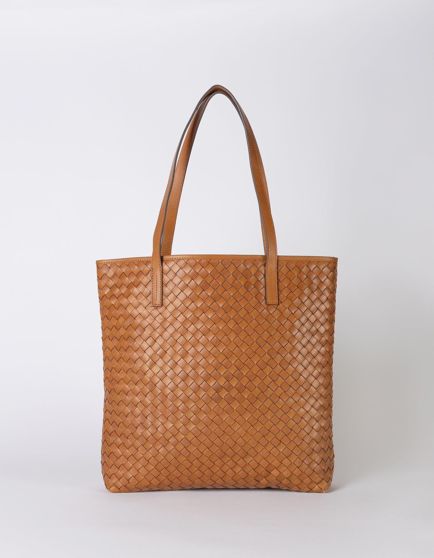 O MY BAG - Georgia Cognac woven classic leather - WERTE FREUNDE