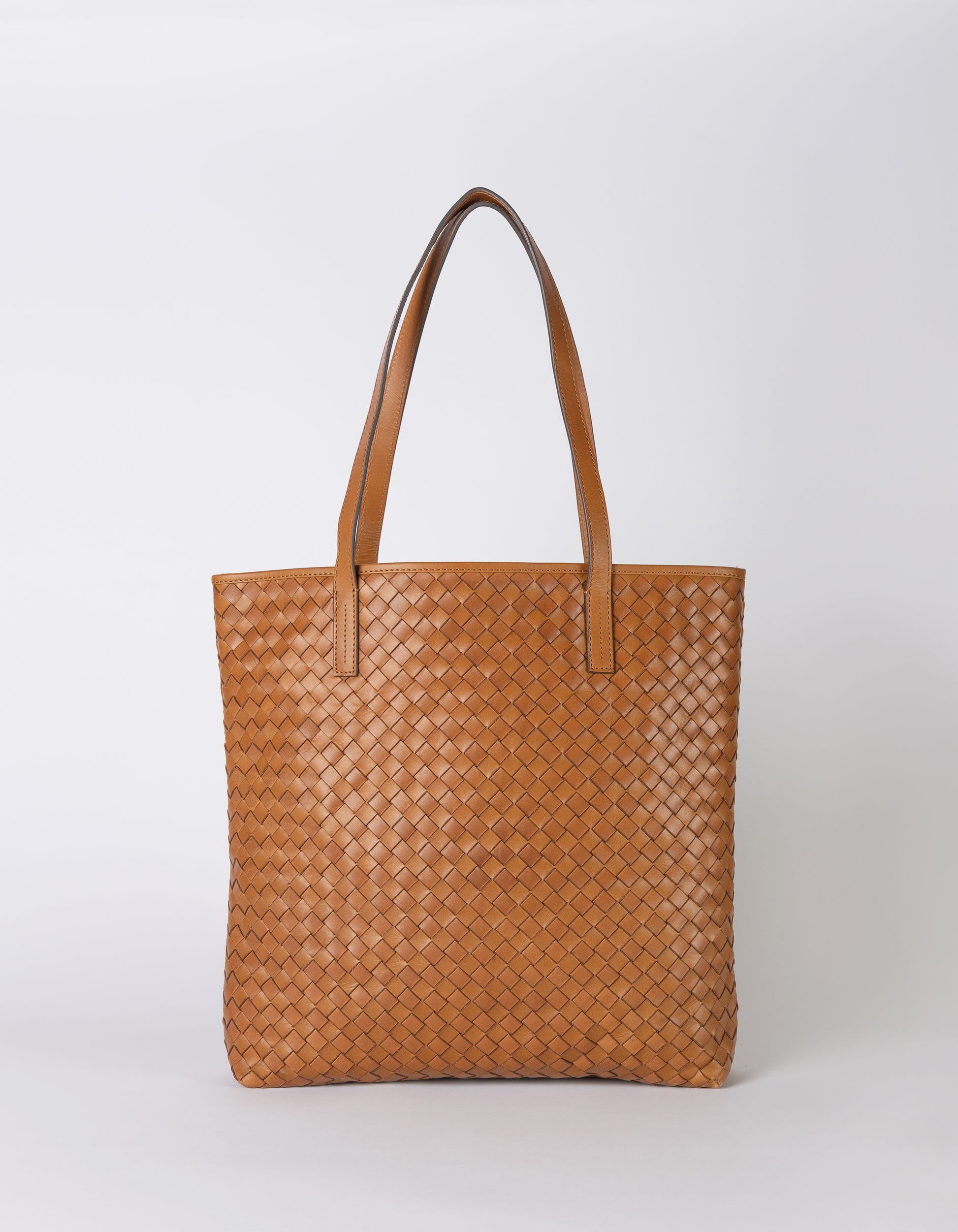 O MY BAG - Georgia Cognac woven classic leather - WERTE FREUNDE