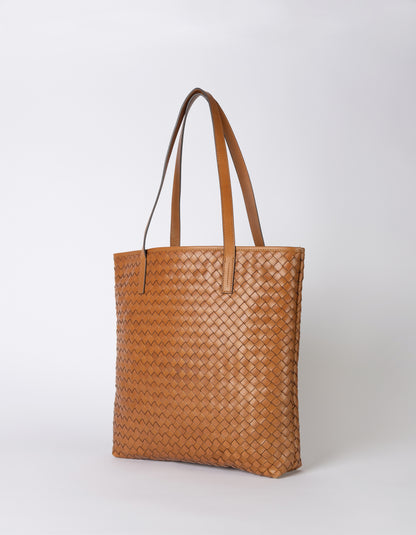 O MY BAG - Georgia Cognac woven classic leather - WERTE FREUNDE