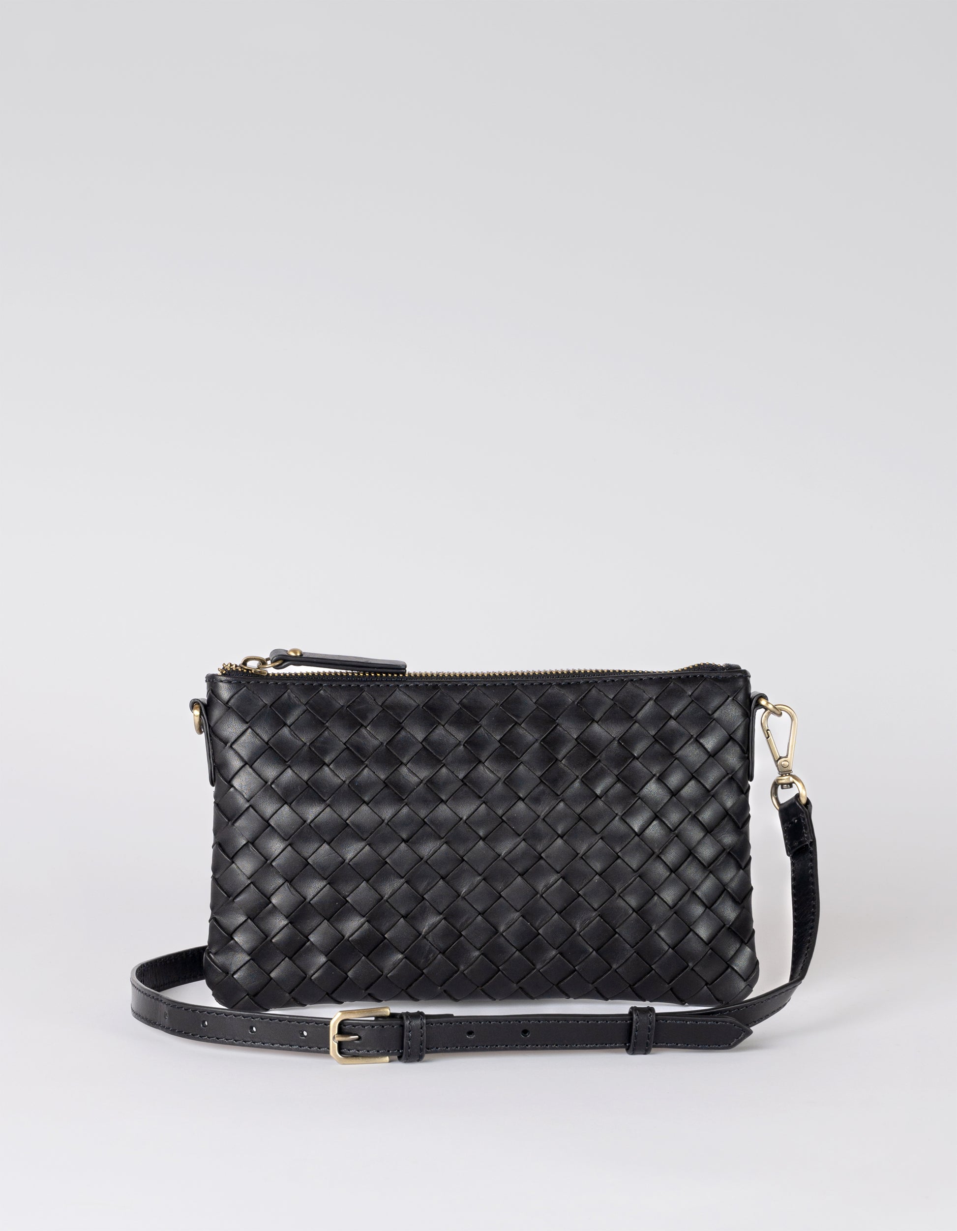 O MY BAG - Lexi Black woven classic leather - WERTE FREUNDE