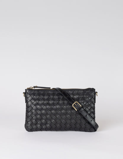 O MY BAG - Lexi Black woven classic leather - WERTE FREUNDE