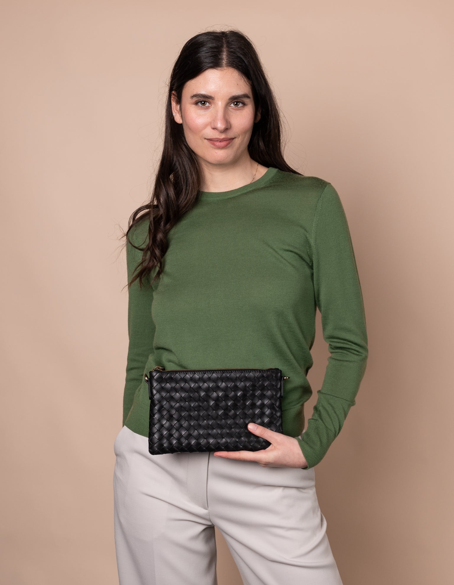 O MY BAG - Lexi Black woven classic leather - WERTE FREUNDE
