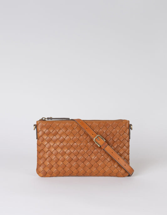 O MY BAG - Lexi Cognac woven classic leather - WERTE FREUNDE