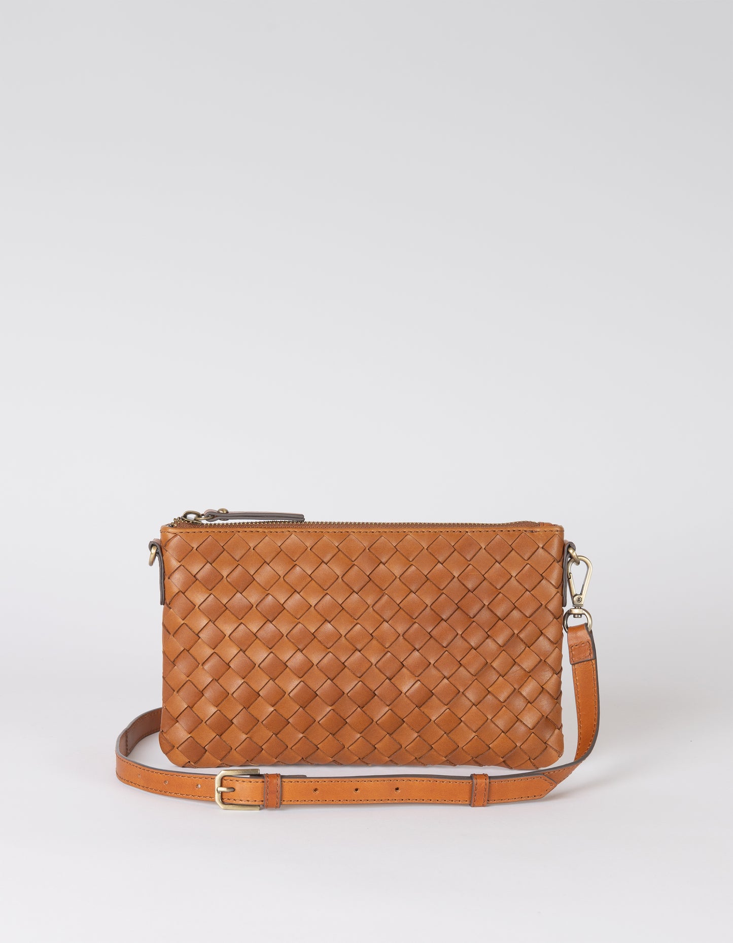 O MY BAG - Lexi Cognac woven classic leather - WERTE FREUNDE