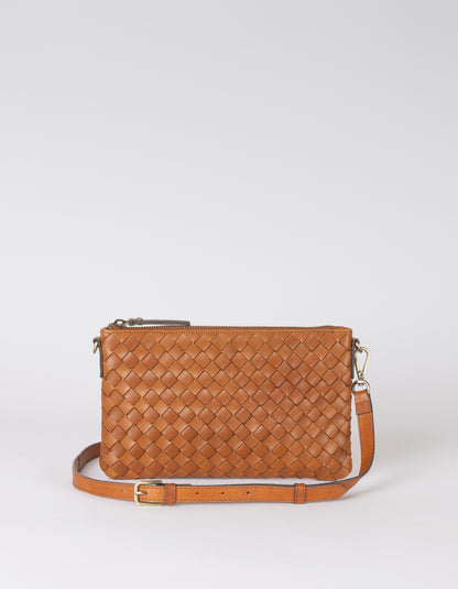 O MY BAG - Lexi Cognac woven classic leather - WERTE FREUNDE