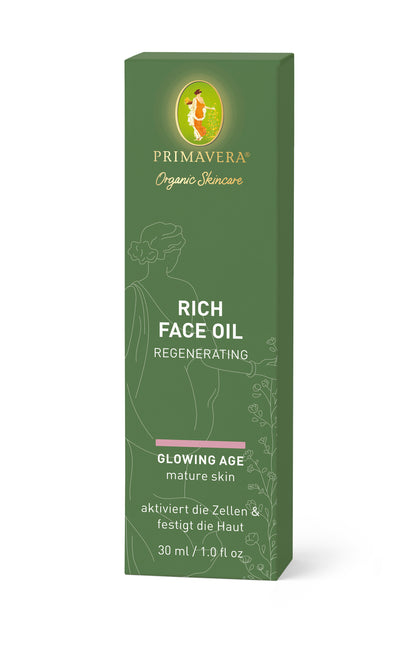 Primavera - Glowing Age - Rich Face Oil - Regenerating 30 ml - WERTE FREUNDE