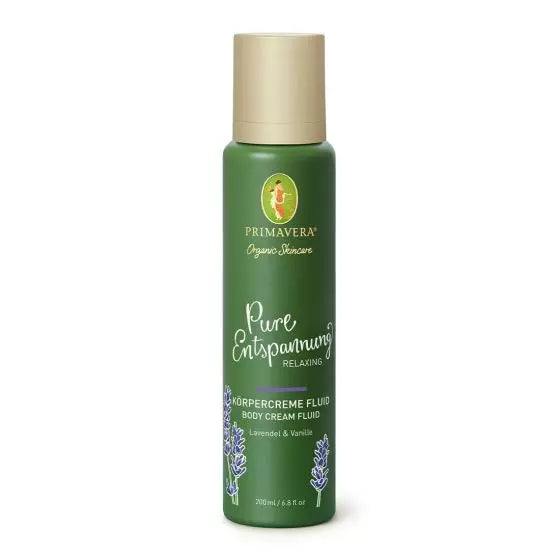 Primavera - Körpercreme Fluid Pure Entspannung Lavendel & Vanille 200 ml - WERTE FREUNDE