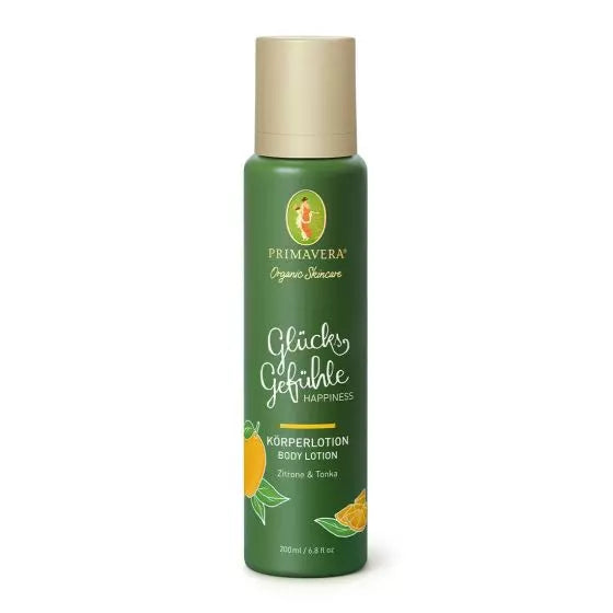 Primavera - Körperlotion Glücksgefühle Zitrone & Tonka 200 ml - WERTE FREUNDE