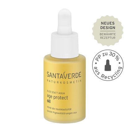 Santaverde - Aloe Vera Blüte Age Protect Öl - Anti-Ageing Gesichtspflege - 30 ml - WERTE FREUNDE