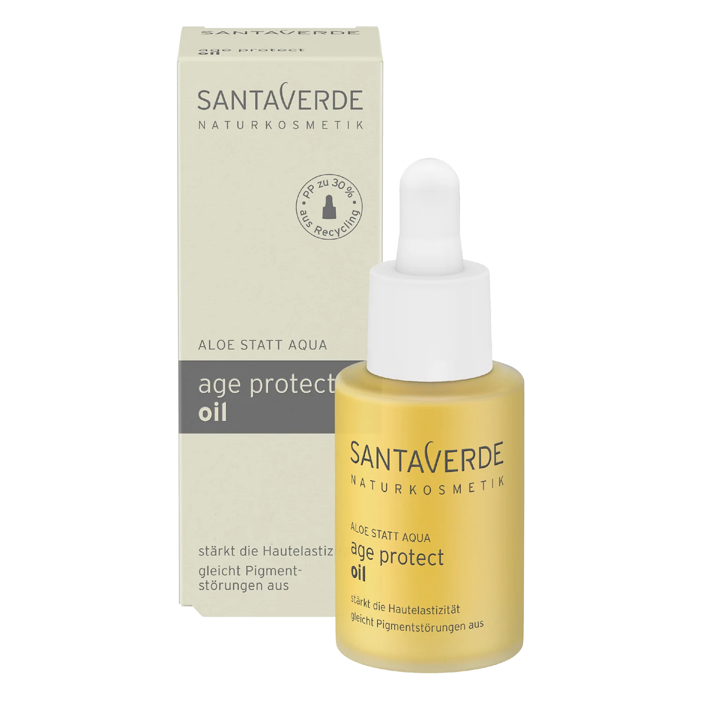 Santaverde - Aloe Vera Blüte Age Protect Öl - Anti-Ageing Gesichtspflege - 30 ml - WERTE FREUNDE