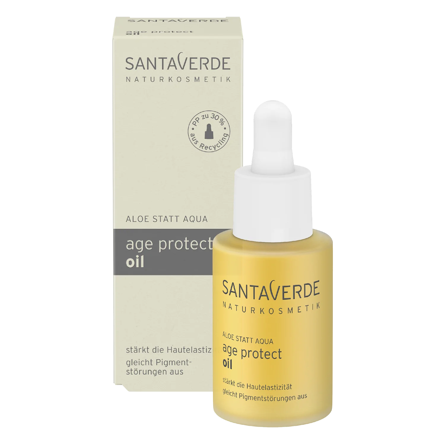 Santaverde - Aloe Vera Blüte Age Protect Öl - Anti-Ageing Gesichtspflege - 30 ml - WERTE FREUNDE