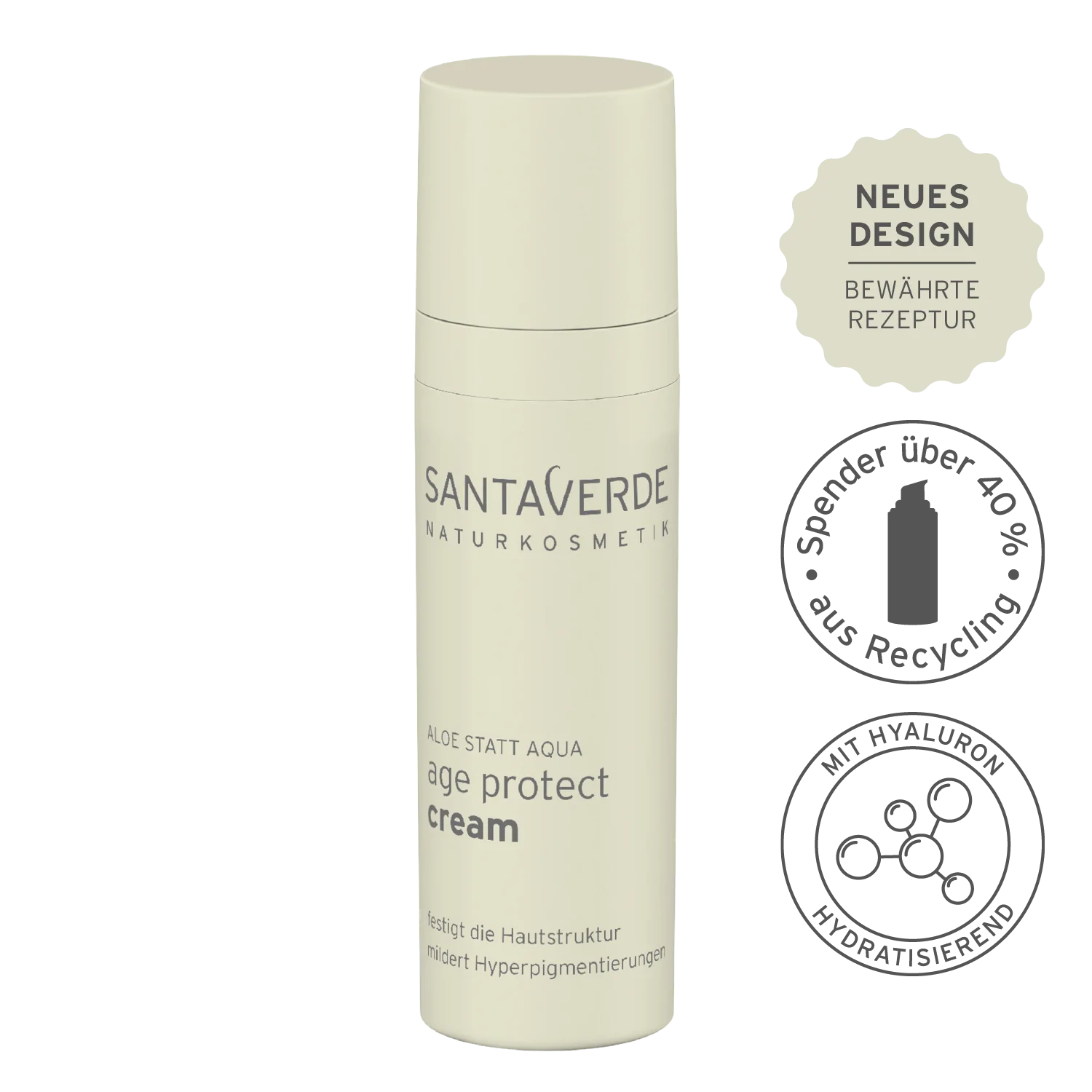 Santaverde - Aloe Vera Blüte Age Protect Creme - Anti-Ageing Gesichtspflege - 30 ml - WERTE FREUNDE