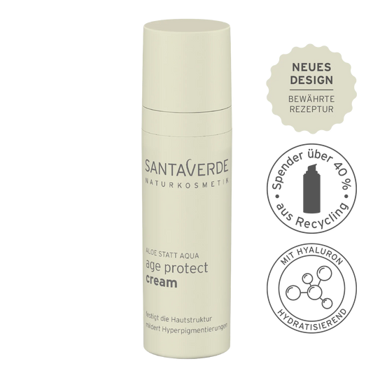 Santaverde - Aloe Vera Blüte Age Protect Creme - Anti-Ageing Gesichtspflege - 30 ml - WERTE FREUNDE