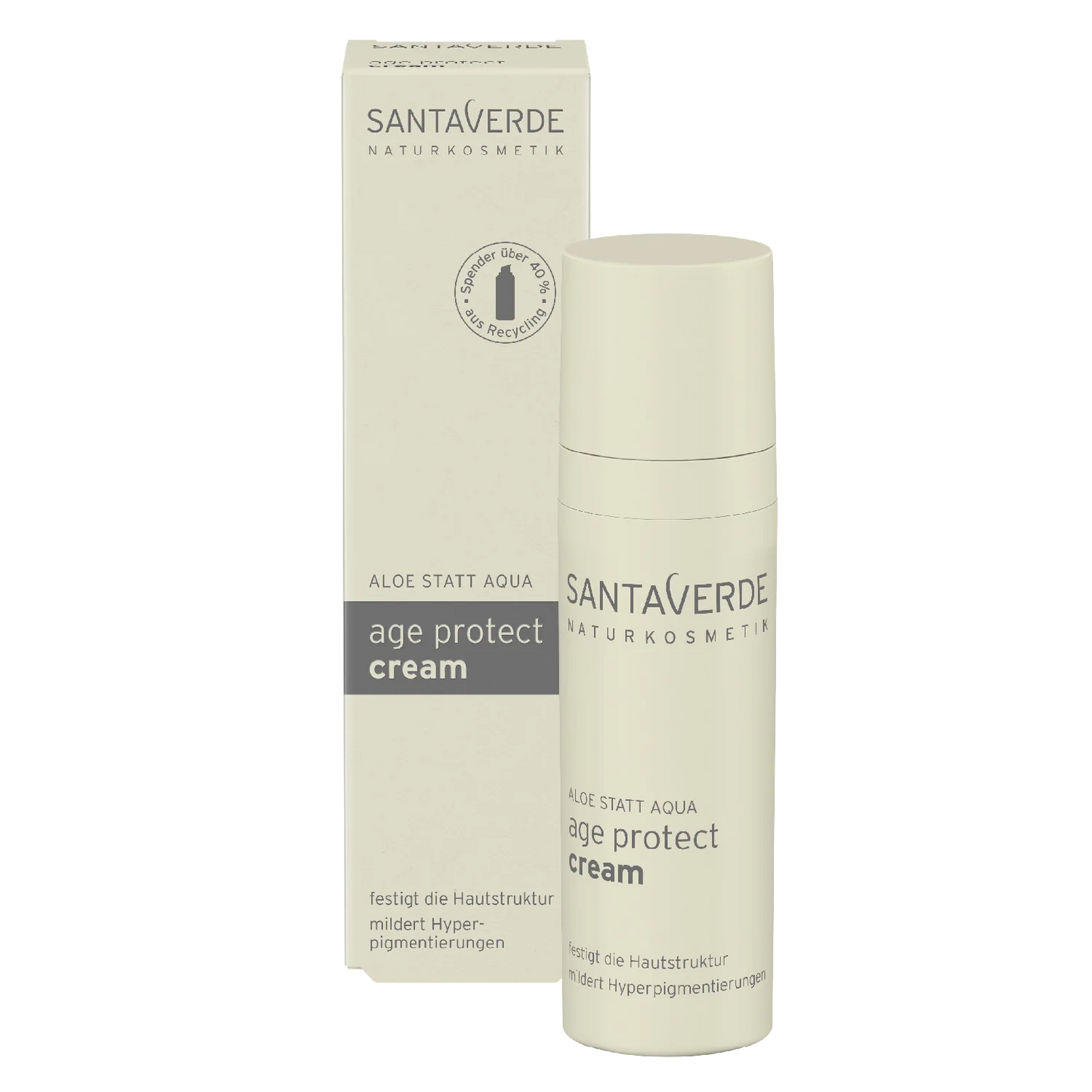 Santaverde - Aloe Vera Blüte Age Protect Creme - Anti-Ageing Gesichtspflege - 30 ml - WERTE FREUNDE