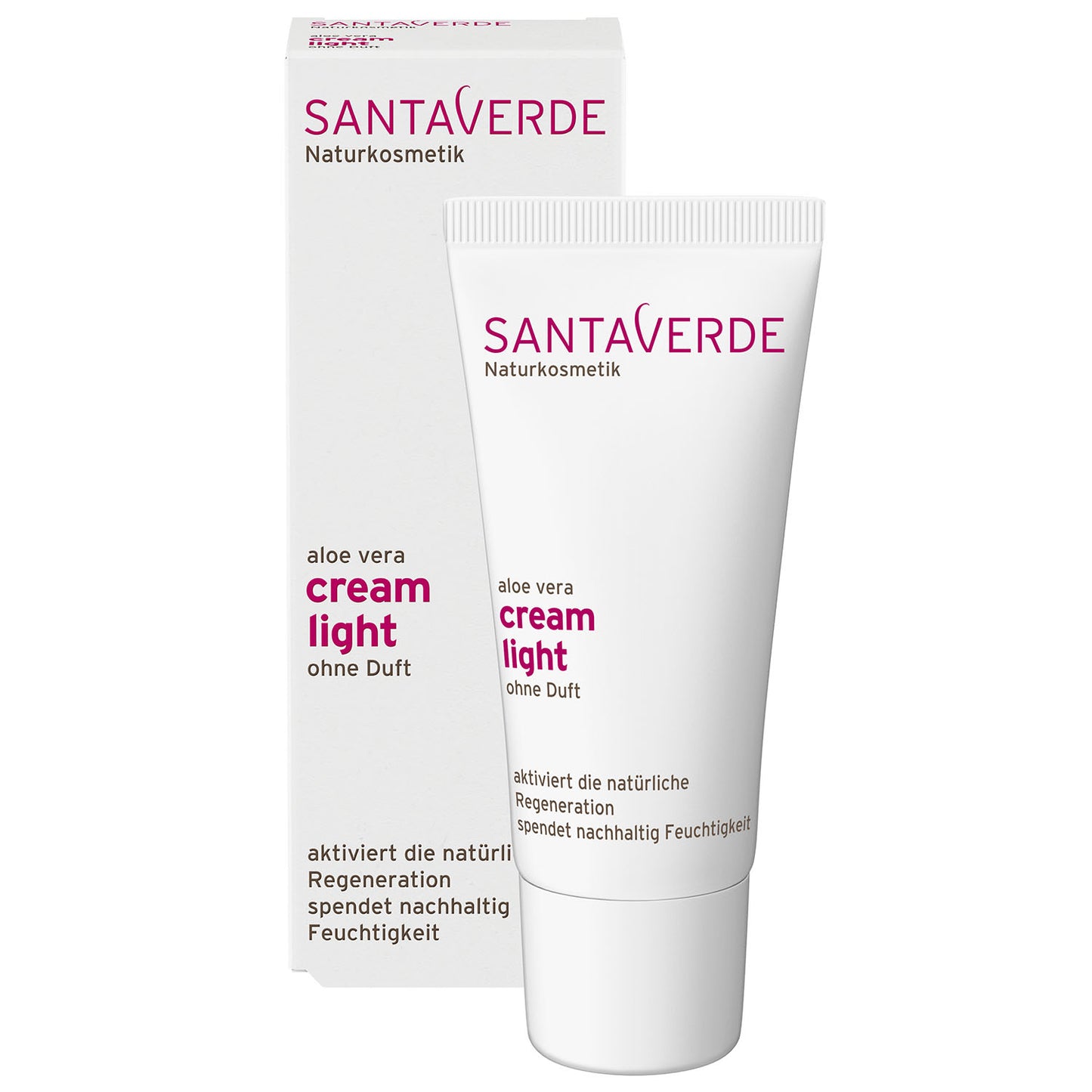 Santaverde - Aloe Vera Creme Light ohne Duft - Basis Gesichtspflege - 30 ml - WERTE FREUNDE