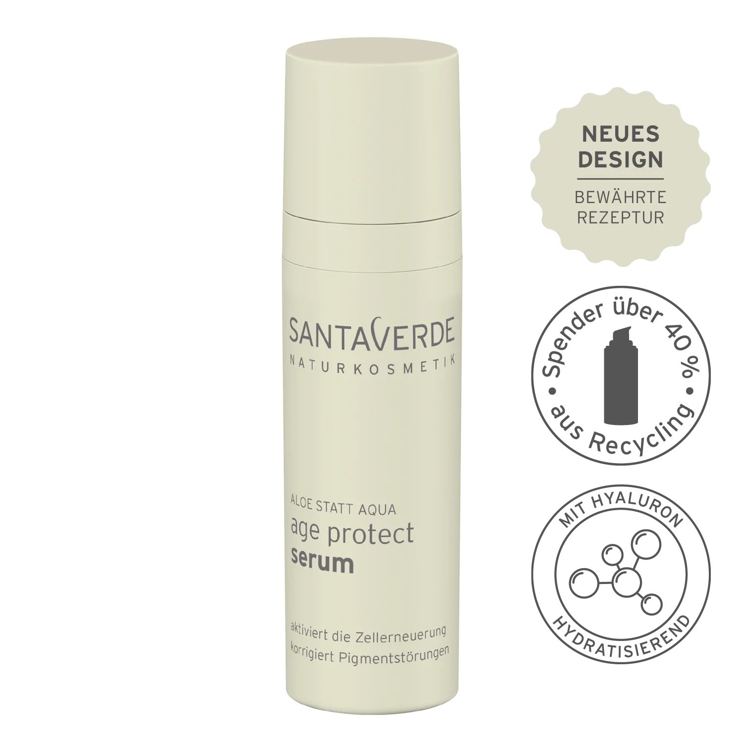 Santaverde - Aloe Vera Blüte Age Protect Serum - Anti-Ageing Gesichtspflege - 30 ml - WERTE FREUNDE