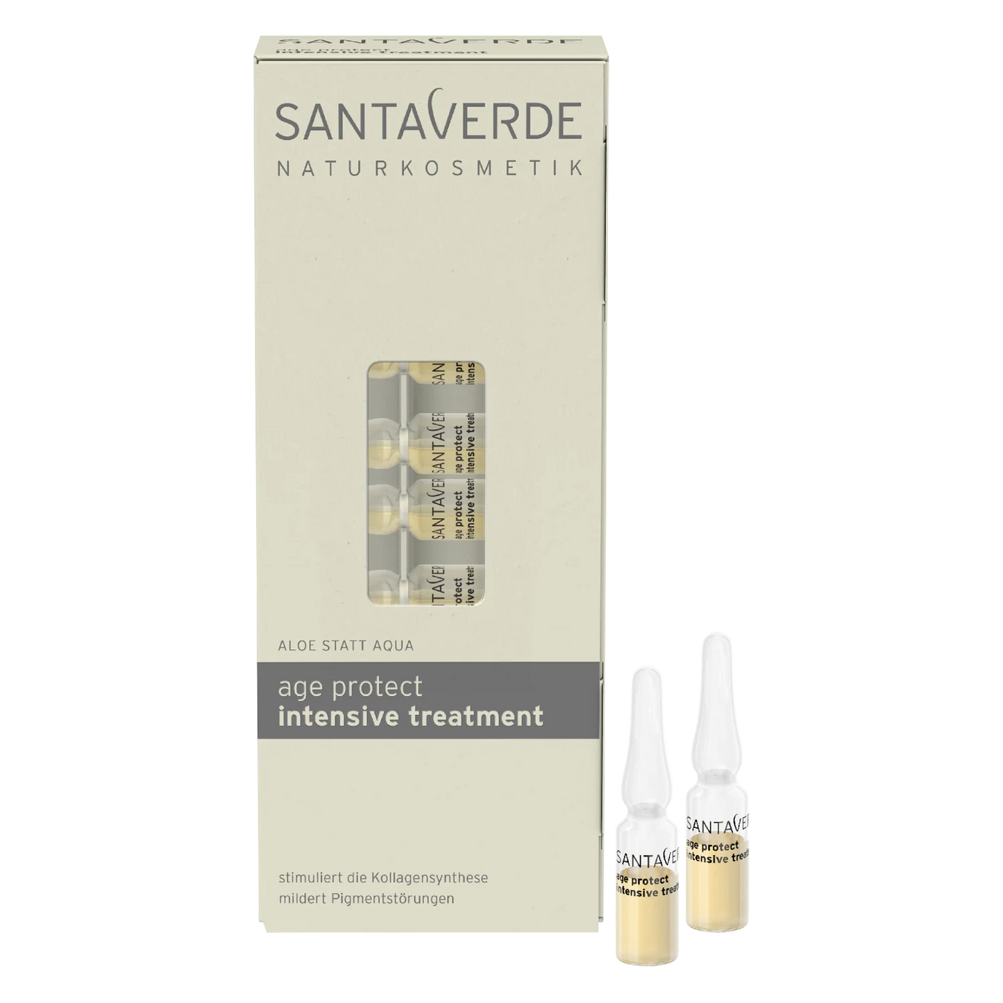 Santaverde - Aloe Vera Blüte Age Protect Ampullenkur - Anti-Ageing Gesichtspflege - 10 ml - WERTE FREUNDE