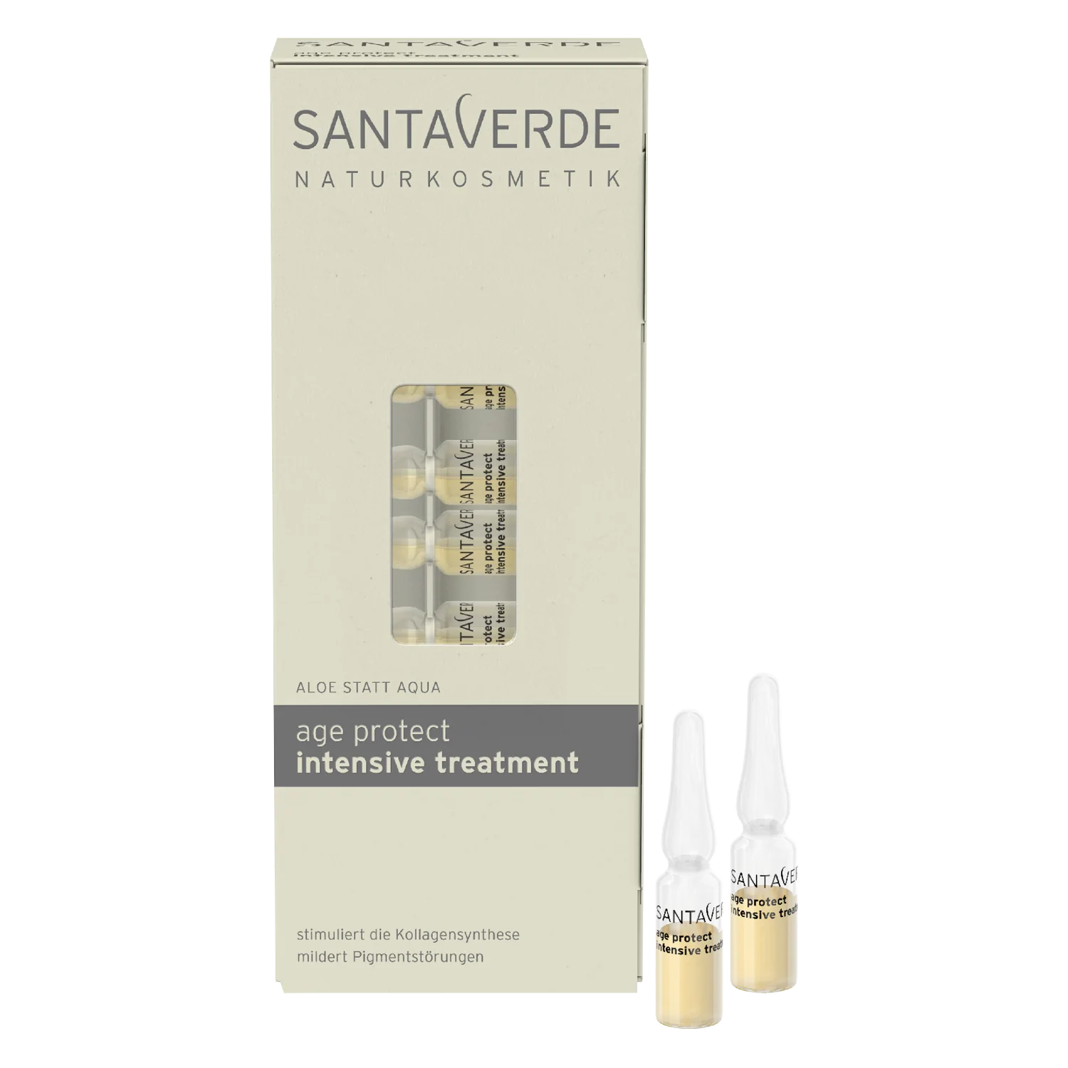 Santaverde - Aloe Vera Blüte Age Protect Ampullenkur - Anti-Ageing Gesichtspflege - 10 ml - WERTE FREUNDE