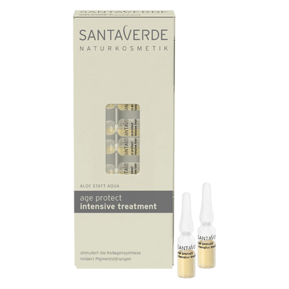 Santaverde - Aloe Vera Blüte Age Protect Ampullenkur - Anti-Ageing Gesichtspflege - 10 ml - WERTE FREUNDE