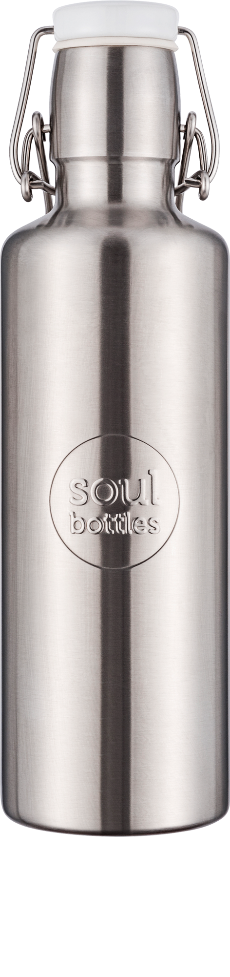 Soulbottles - Steel bottle basic grau 0,6l - WERTE FREUNDE