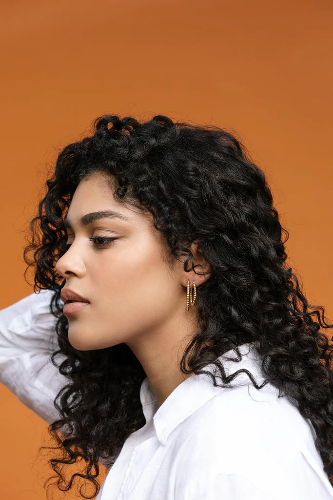 Wildthings - Dots hoop gold plated 23mm 1 St. - WERTE FREUNDE