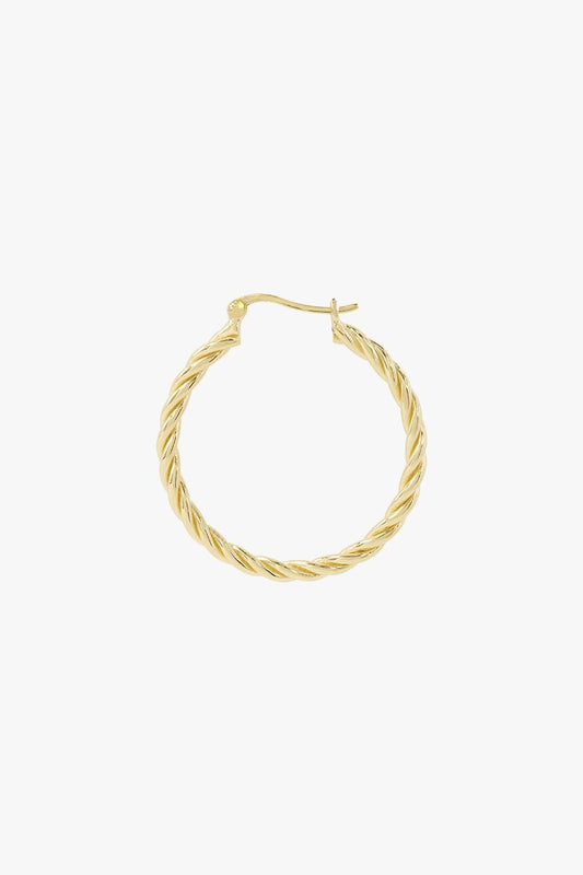 WILDTHINGS - Medium twisted hoop earring gold plated 30mm 1 St. - WERTE FREUNDE