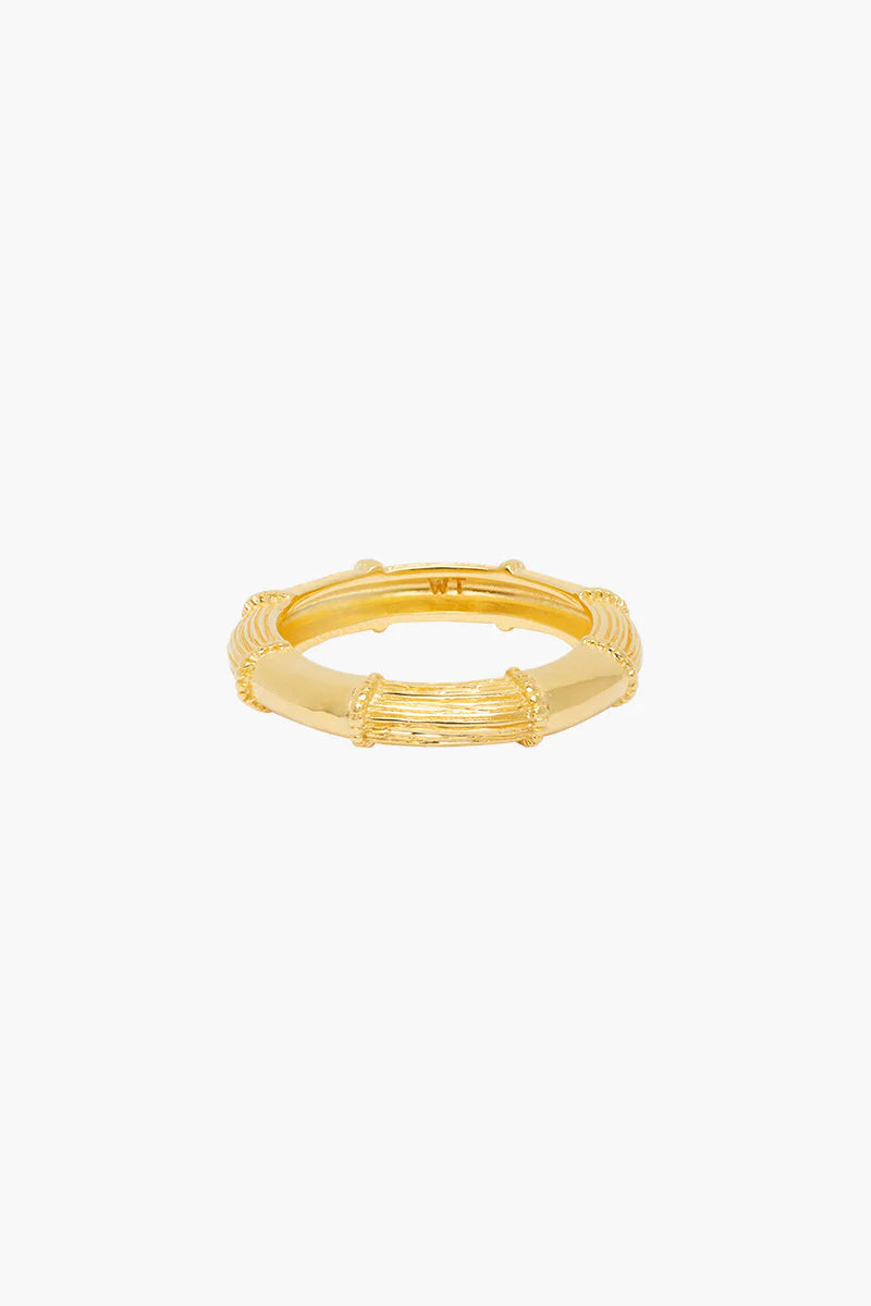 Wildthings - Goldstripe bamboo ring gold plated - WERTE FREUNDE