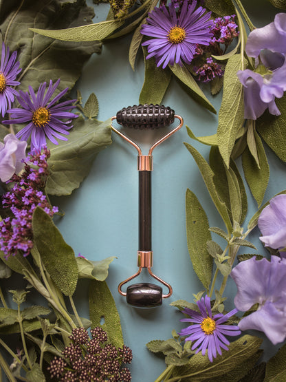 YÙ - Face & Body Doppel Roller Obsidian - WERTE FREUNDE