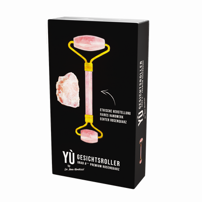 YÙ - Face Doppel Roller Rosenquarz - WERTE FREUNDE